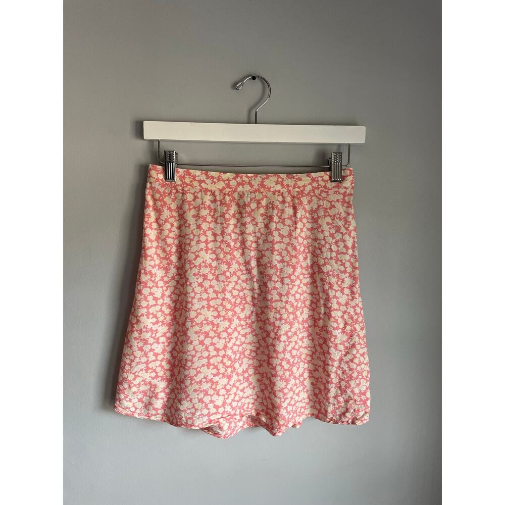 Billabong Y2K Mini Skirt Pink Floral Skater Spring Girly Feminine Festival M